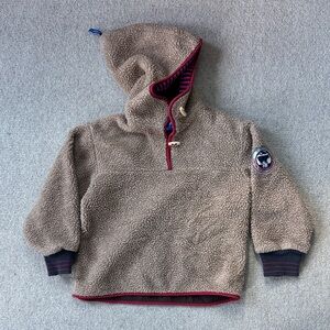 Finkid Tan Fleece Hoodie with Patch